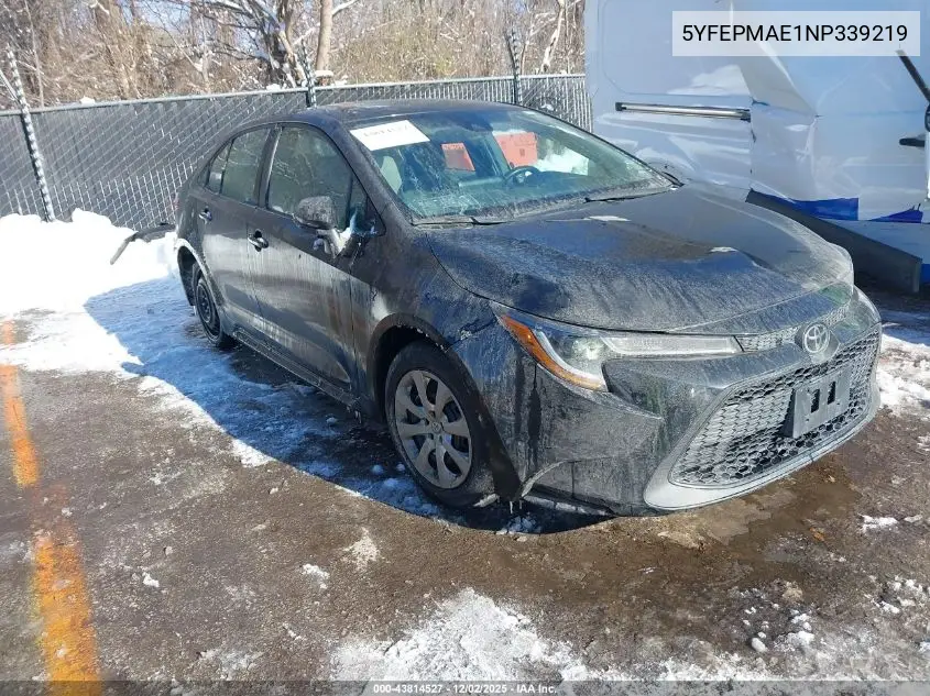 5YFEPMAE1NP339219 2022 Toyota Corolla Le