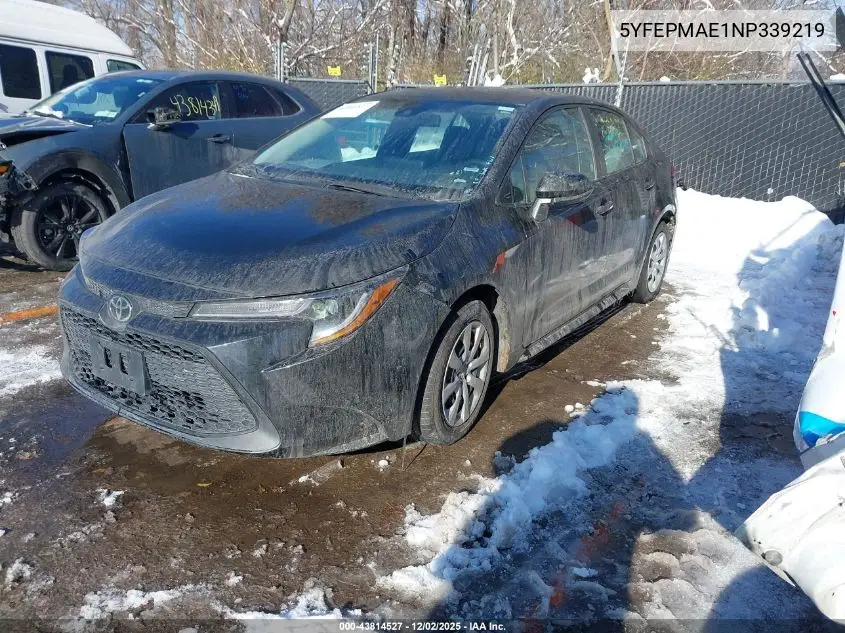 5YFEPMAE1NP339219 2022 Toyota Corolla Le