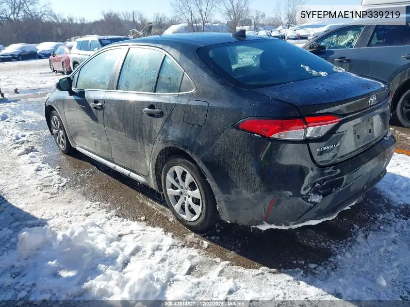 5YFEPMAE1NP339219 2022 Toyota Corolla Le