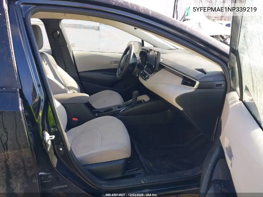 5YFEPMAE1NP339219 2022 Toyota Corolla Le