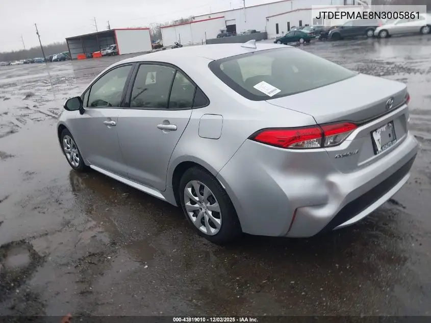 JTDEPMAE8N3005861 2022 Toyota Corolla Le