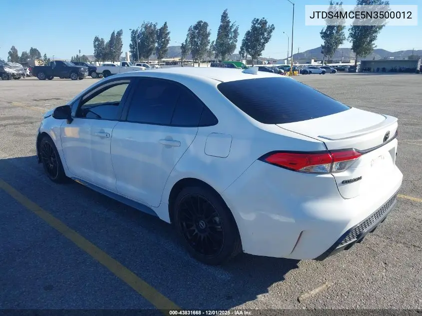 JTDS4MCE5N3500012 2022 Toyota Corolla Se