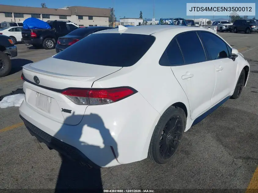 JTDS4MCE5N3500012 2022 Toyota Corolla Se