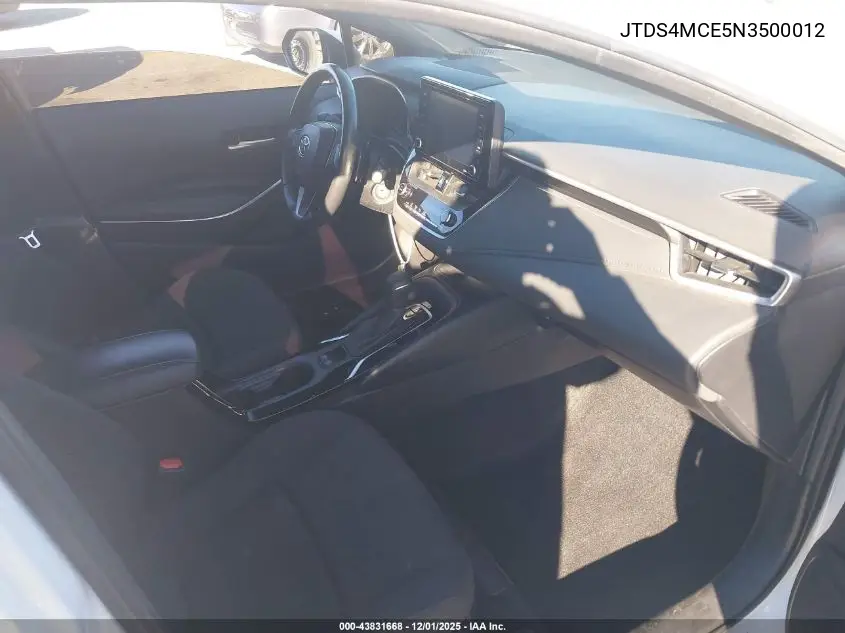 JTDS4MCE5N3500012 2022 Toyota Corolla Se