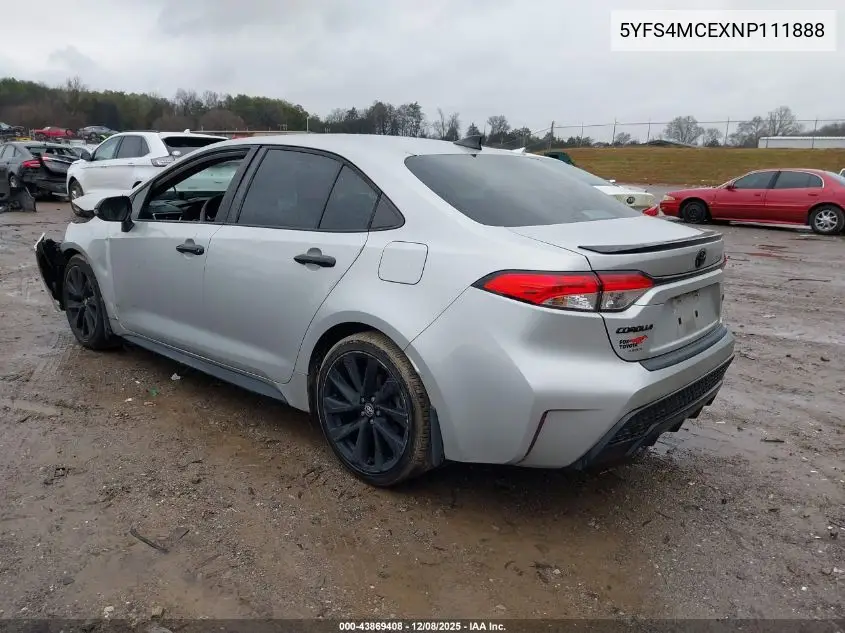 5YFS4MCEXNP111888 2022 Toyota Corolla Se Nightshade Edition