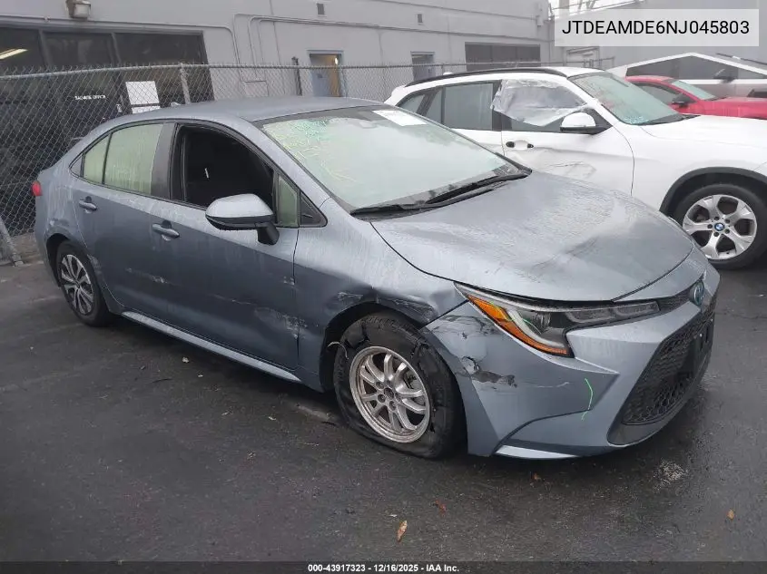 JTDEAMDE6NJ045803 2022 Toyota Corolla Hybrid Le