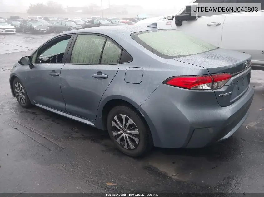 JTDEAMDE6NJ045803 2022 Toyota Corolla Hybrid Le