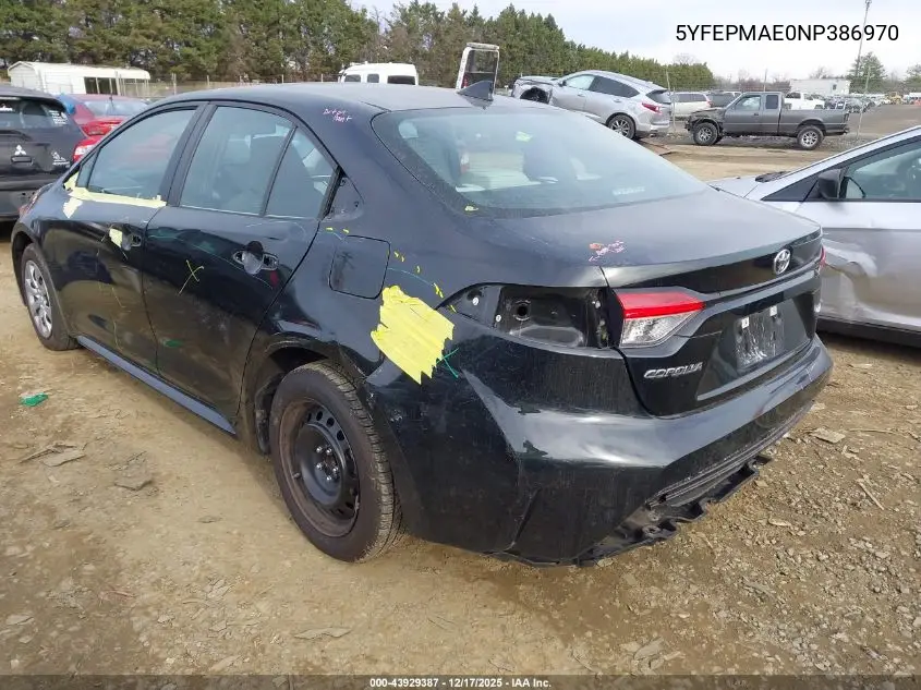 5YFEPMAE0NP386970 2022 Toyota Corolla Le