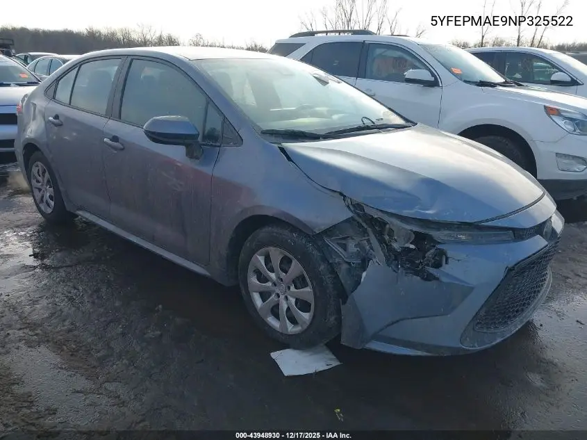 5YFEPMAE9NP325522 2022 Toyota Corolla Le
