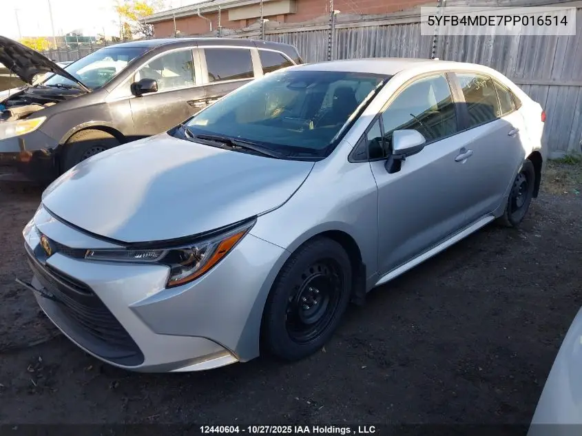 5YFB4MDE7PP016514 2023 Toyota Corolla Le