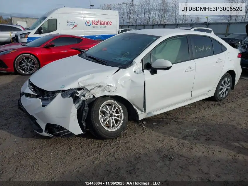 JTDBDMHE3P3006520 2023 Toyota Corolla Hybrid Le