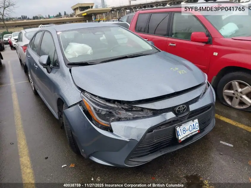 5YFB4MDE3PP041765 2023 Toyota Corolla Le