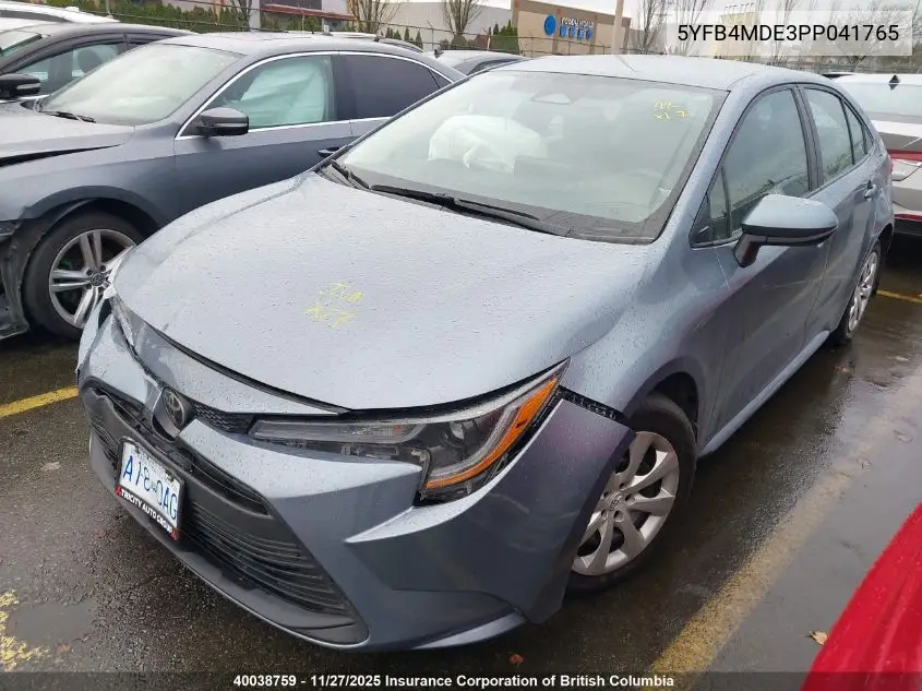 5YFB4MDE3PP041765 2023 Toyota Corolla Le