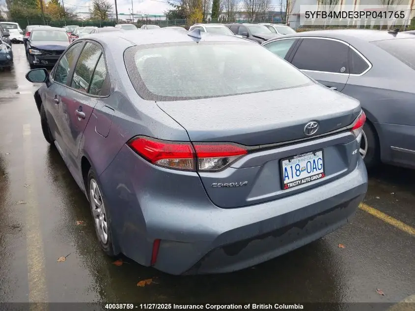 5YFB4MDE3PP041765 2023 Toyota Corolla Le
