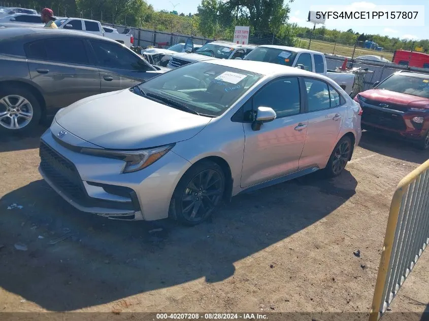 2023 Toyota Corolla Se VIN: 5YFS4MCE1PP157807 Lot: 40207208