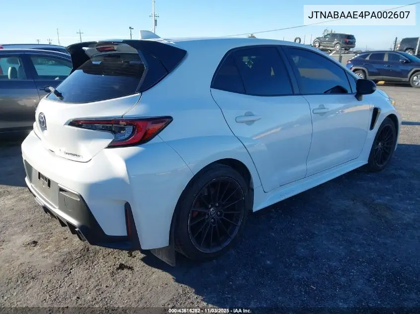JTNABAAE4PA002607 2023 Toyota Gr Corolla Core