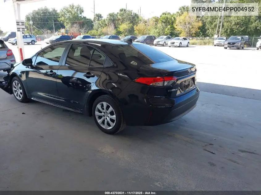 5YFB4MDE4PP004952 2023 Toyota Corolla Le