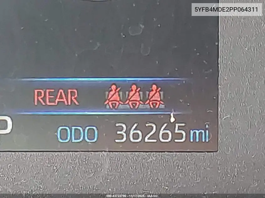 5YFB4MDE2PP064311 2023 Toyota Corolla Le