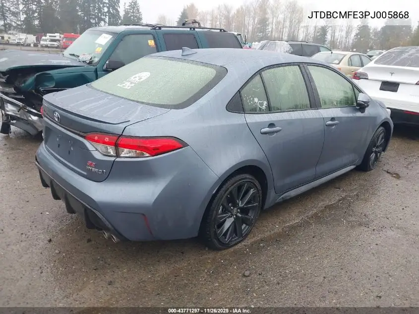 JTDBCMFE3PJ005868 2023 Toyota Corolla Hybrid Se
