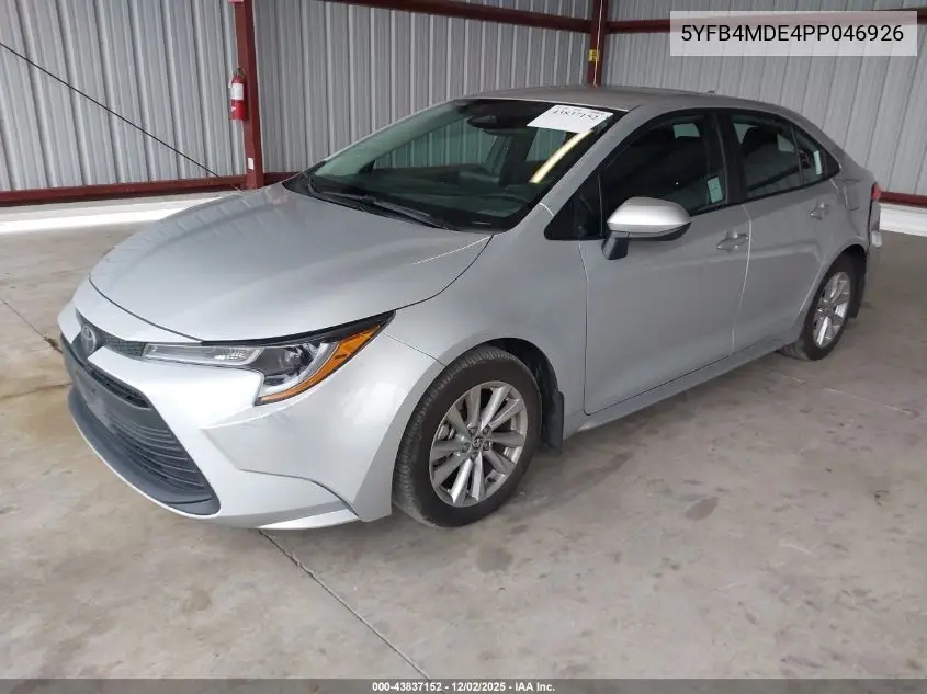 5YFB4MDE4PP046926 2023 Toyota Corolla Le