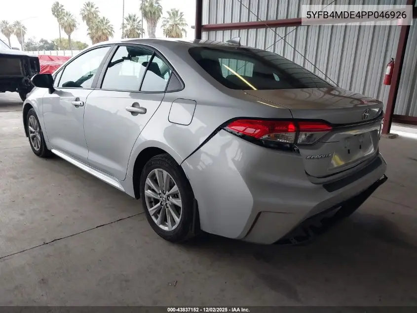 5YFB4MDE4PP046926 2023 Toyota Corolla Le