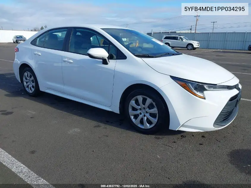 5YFB4MDE1PP034295 2023 Toyota Corolla Le