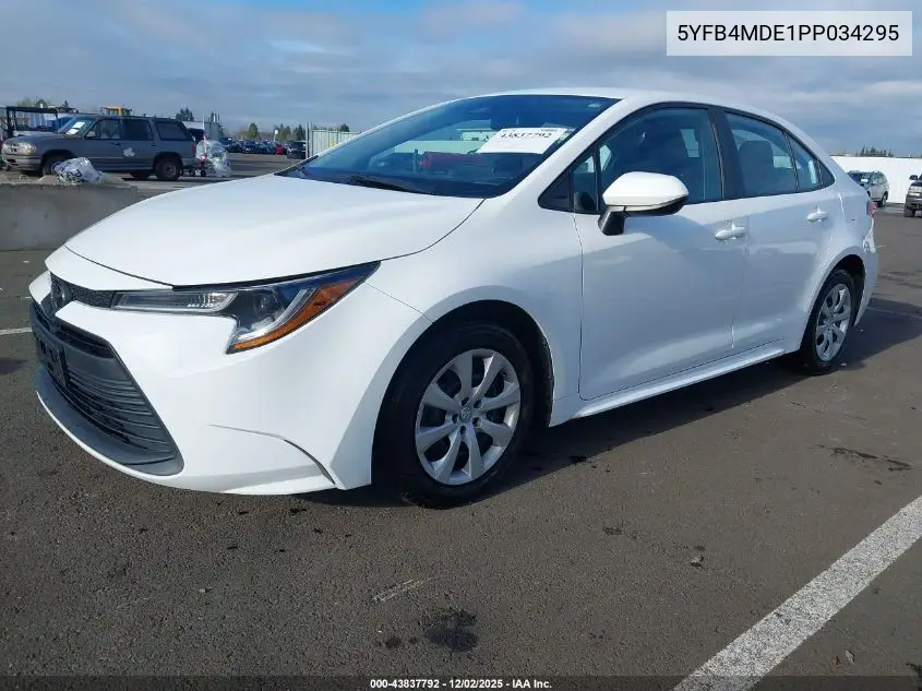 5YFB4MDE1PP034295 2023 Toyota Corolla Le