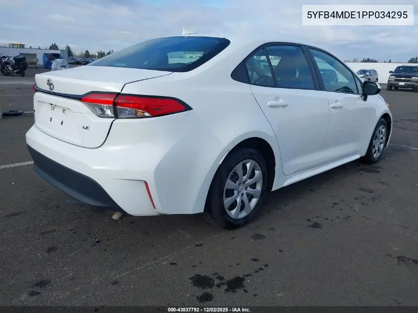 5YFB4MDE1PP034295 2023 Toyota Corolla Le