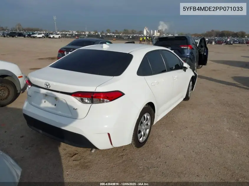 5YFB4MDE2PP071033 2023 Toyota Corolla Le