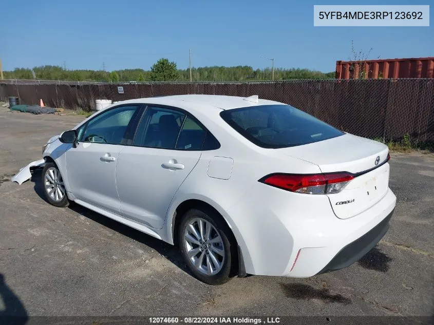 5YFB4MDE3RP123692 2024 Toyota Corolla Le