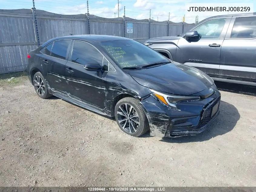 JTDBDMHE8RJ008259 2024 Toyota Corolla Hybrid Se