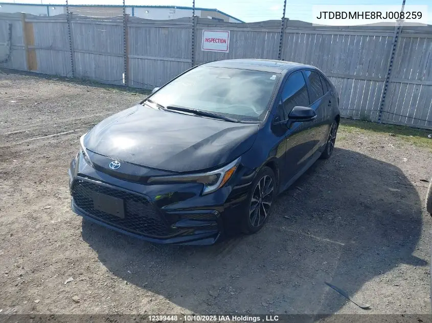 JTDBDMHE8RJ008259 2024 Toyota Corolla Hybrid Se