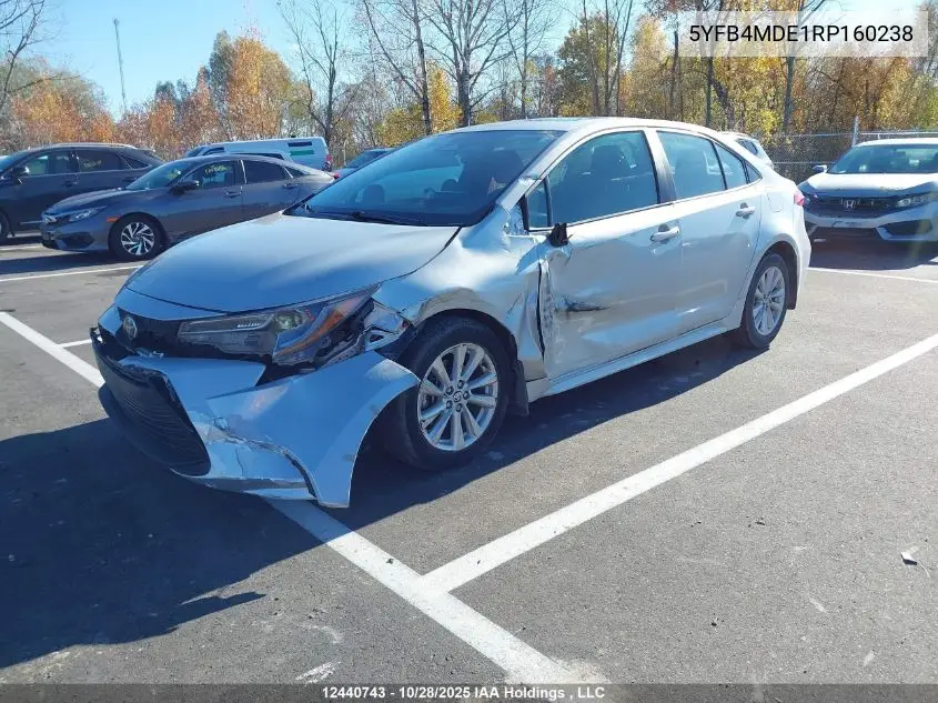5YFB4MDE1RP160238 2024 Toyota Corolla Le