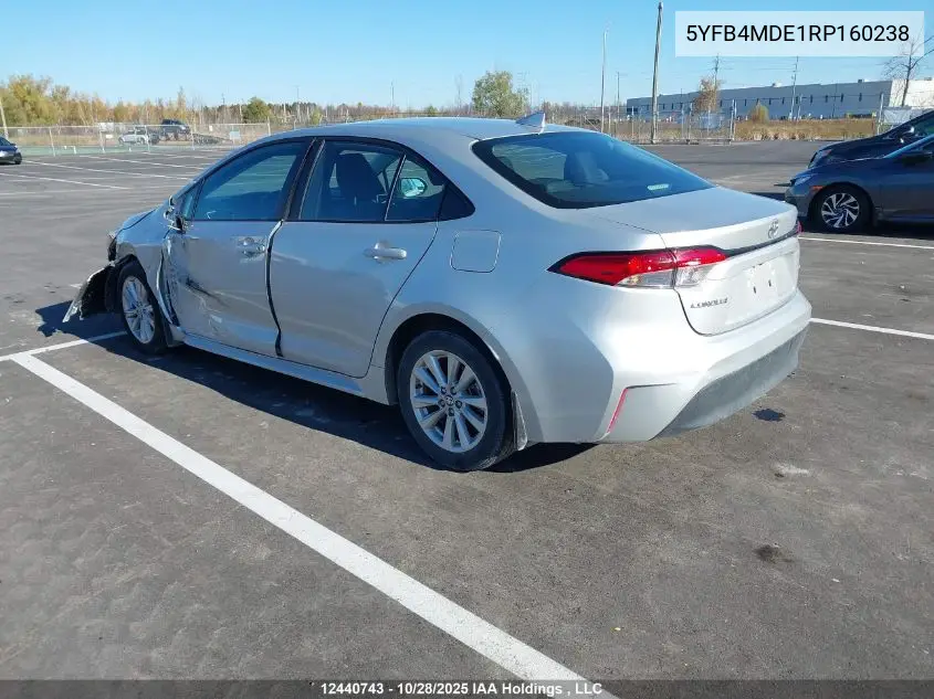 5YFB4MDE1RP160238 2024 Toyota Corolla Le