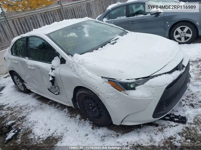 5YFB4MDE2RP116989 2024 Toyota Corolla Le
