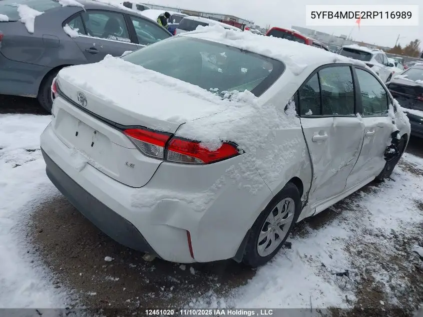 5YFB4MDE2RP116989 2024 Toyota Corolla Le
