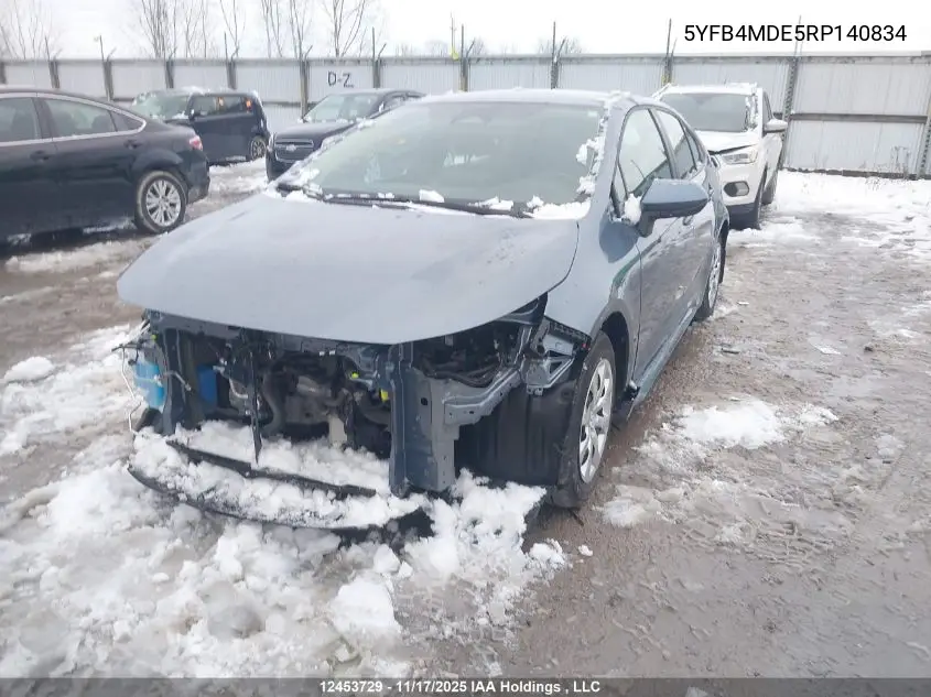 5YFB4MDE5RP140834 2024 Toyota Corolla Le