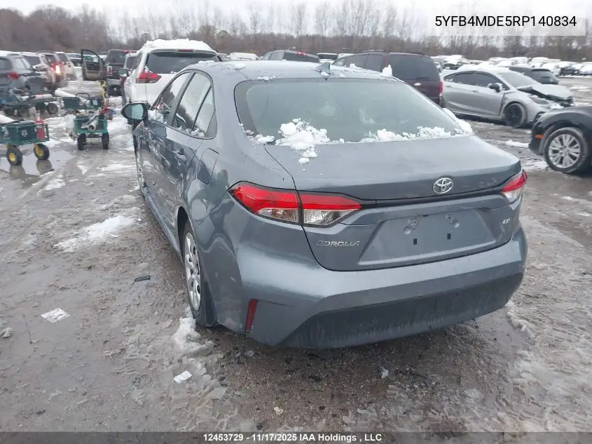 5YFB4MDE5RP140834 2024 Toyota Corolla Le