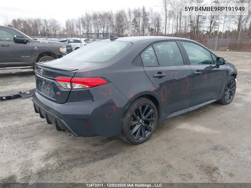 5YFB4MBE9RP191949 2024 Toyota Corolla Se
