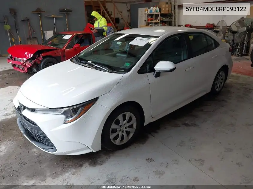 5YFB4MDE8RP093122 2024 Toyota Corolla Le