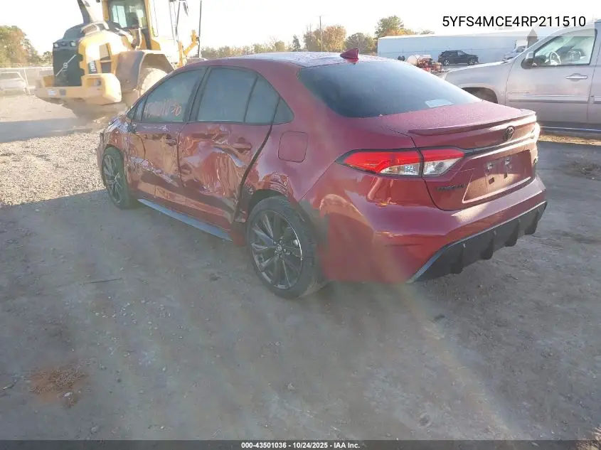 5YFS4MCE4RP211510 2024 Toyota Corolla Se