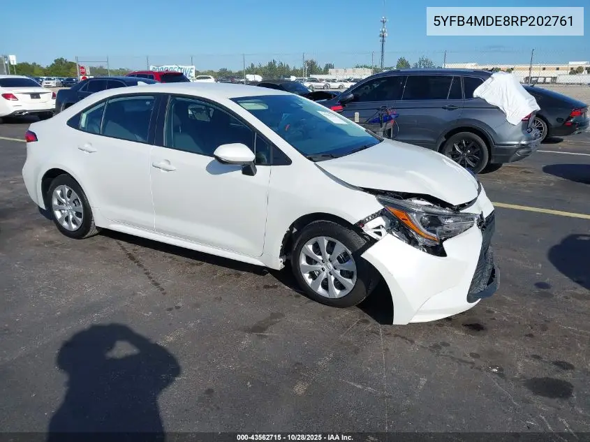 5YFB4MDE8RP202761 2024 Toyota Corolla Le