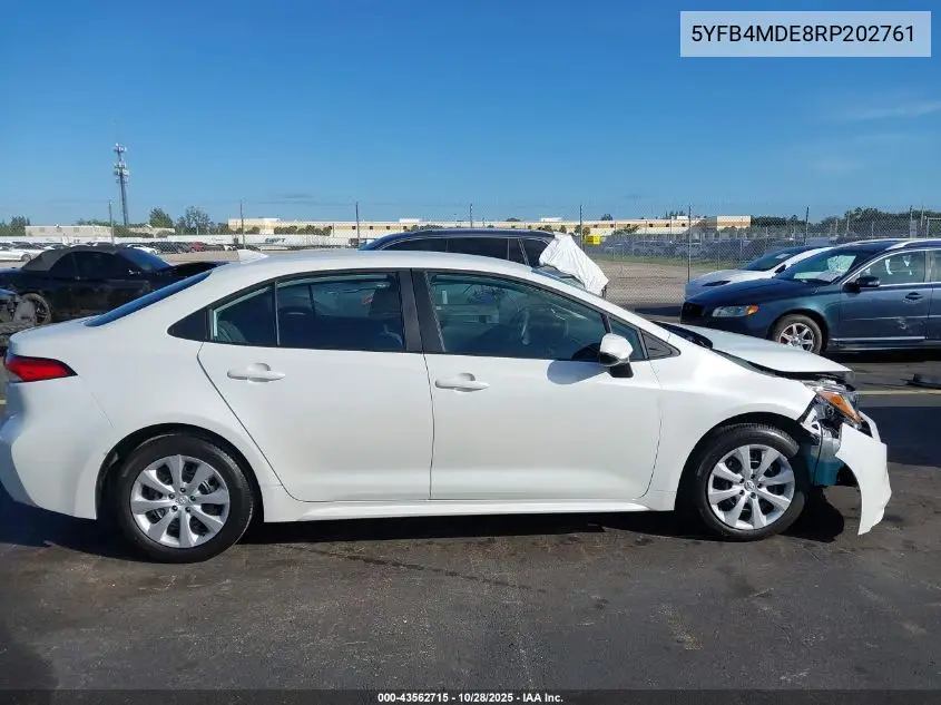 5YFB4MDE8RP202761 2024 Toyota Corolla Le