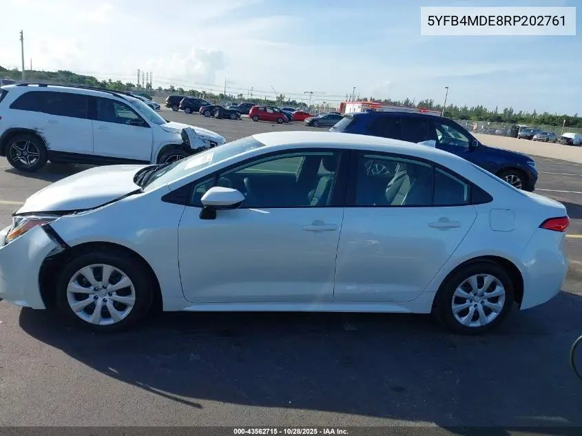 5YFB4MDE8RP202761 2024 Toyota Corolla Le
