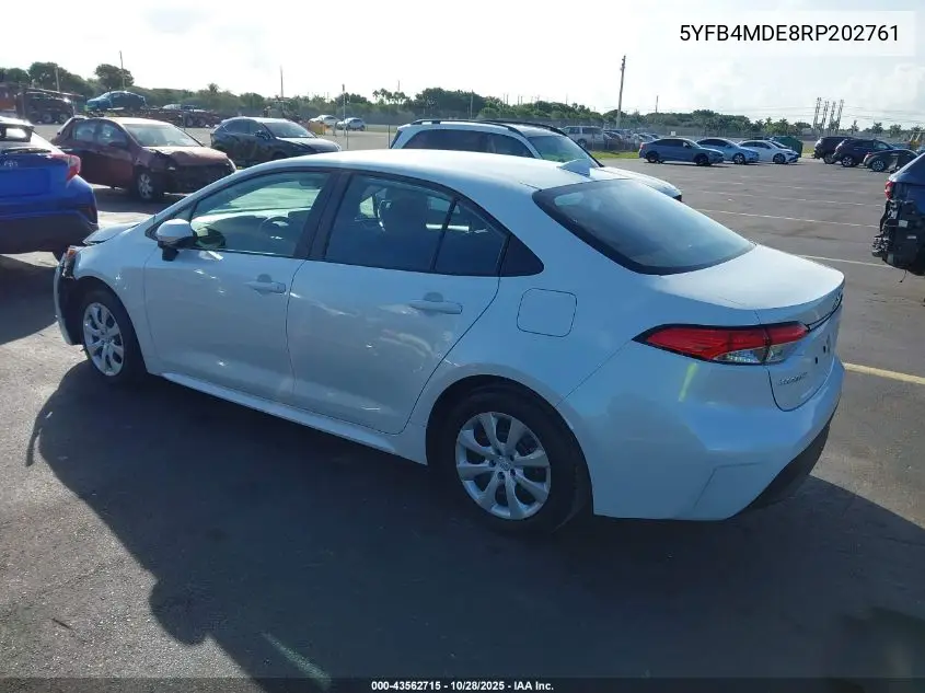 5YFB4MDE8RP202761 2024 Toyota Corolla Le