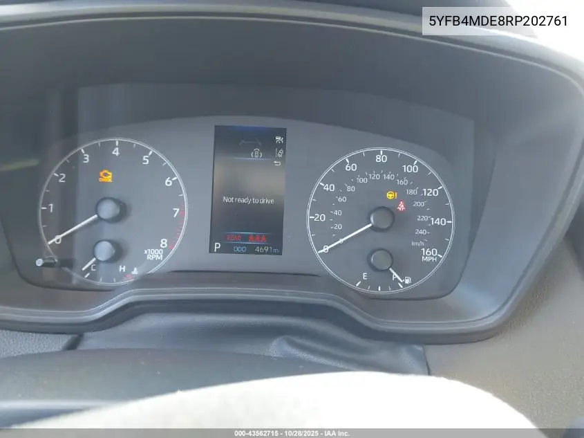 5YFB4MDE8RP202761 2024 Toyota Corolla Le