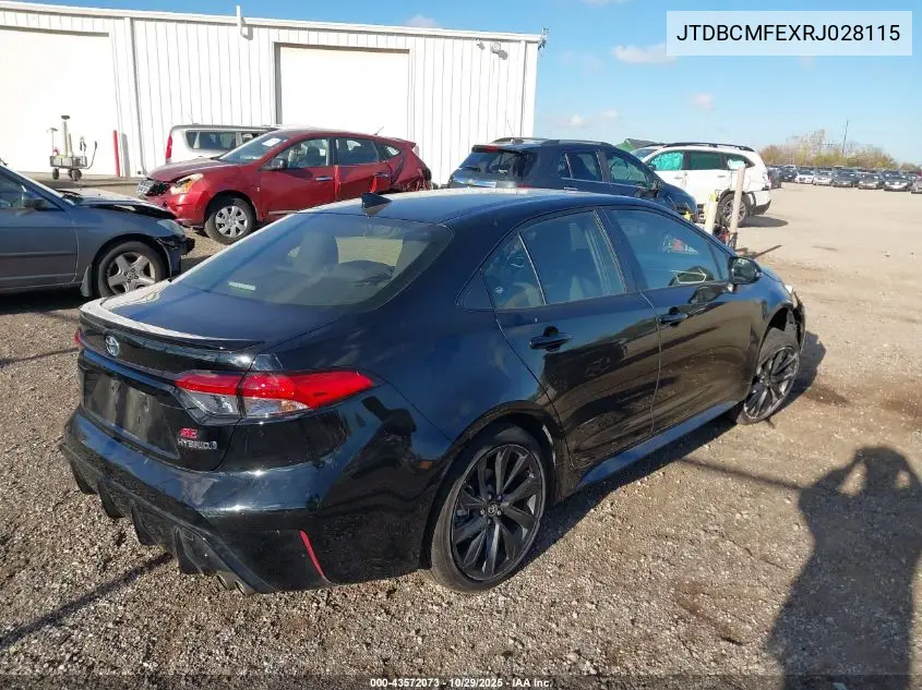 JTDBCMFEXRJ028115 2024 Toyota Corolla Hybrid Se