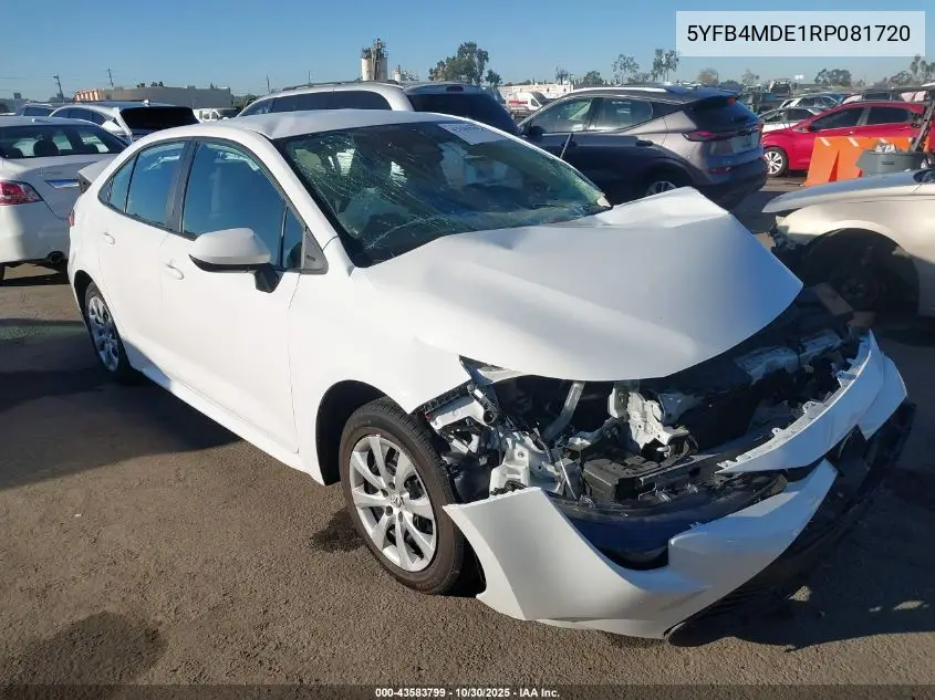 5YFB4MDE1RP081720 2024 Toyota Corolla Le