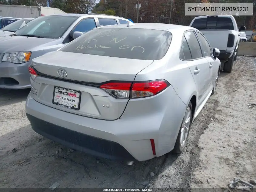 5YFB4MDE1RP095231 2024 Toyota Corolla Le