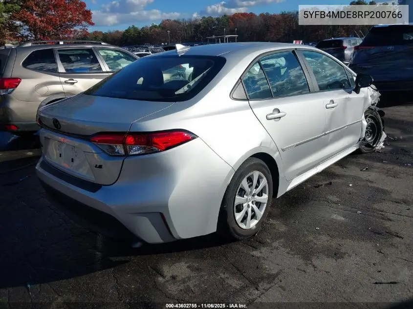 5YFB4MDE8RP200766 2024 Toyota Corolla Le